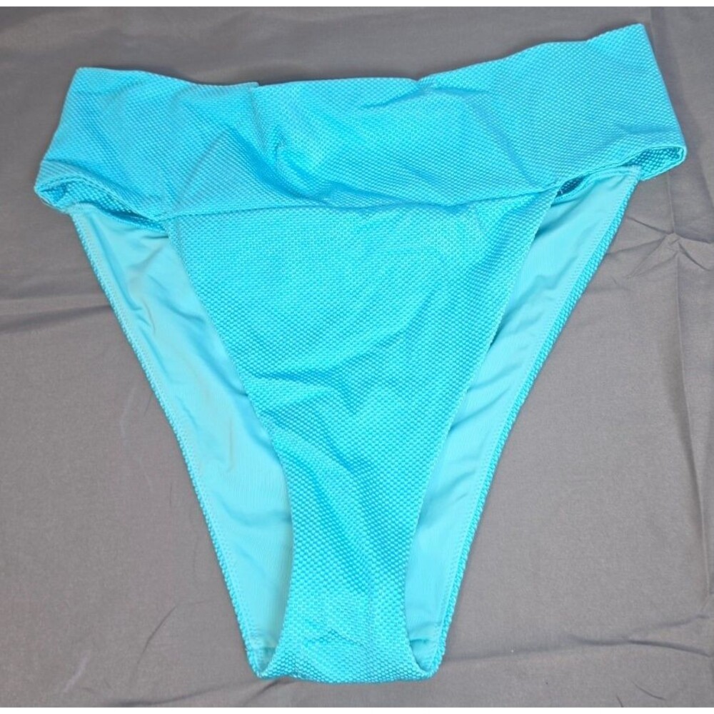 Aerie High Cut Cheeky Blue Swim Bathing Suit Bottom Size XL New With Tags